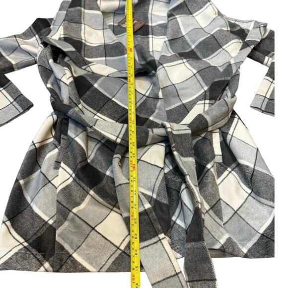 NWT Matilda Jane Womens XS Black Grey Plaid Check It Twice Jacket Sweater Coat - Picture 8 of 16